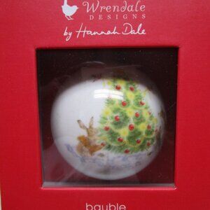 Royal Worcester Wrendale by Hannah Dale Christmas Ornament Orig. Box Birds